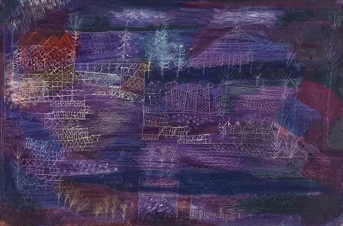 Poster Paul Klee Flubaulandschaft medium déco murale moderne satinée