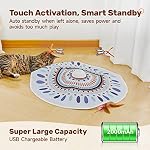 Potaroma Cat Toys Chargeable, 3in1 Hide and Seek for Kittens, Interactive Automatic Play, Fluttering Butterfly, Moving Wand Feather, Indoor Kitty Exercise 22.8 Inch Cover for All Breeds - Image 6