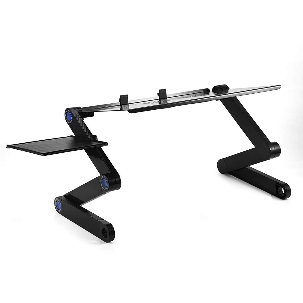 Ausla Supporto per Laptop da Tavolo con Ventola di Raffreddamento, Angolo Regolabile 360 Gradi, Piattaforma Mouse per PC 17", Nero