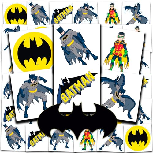Batman Tattoos Party Favors Bundle ~ 72 Perforated Individual 2" ...