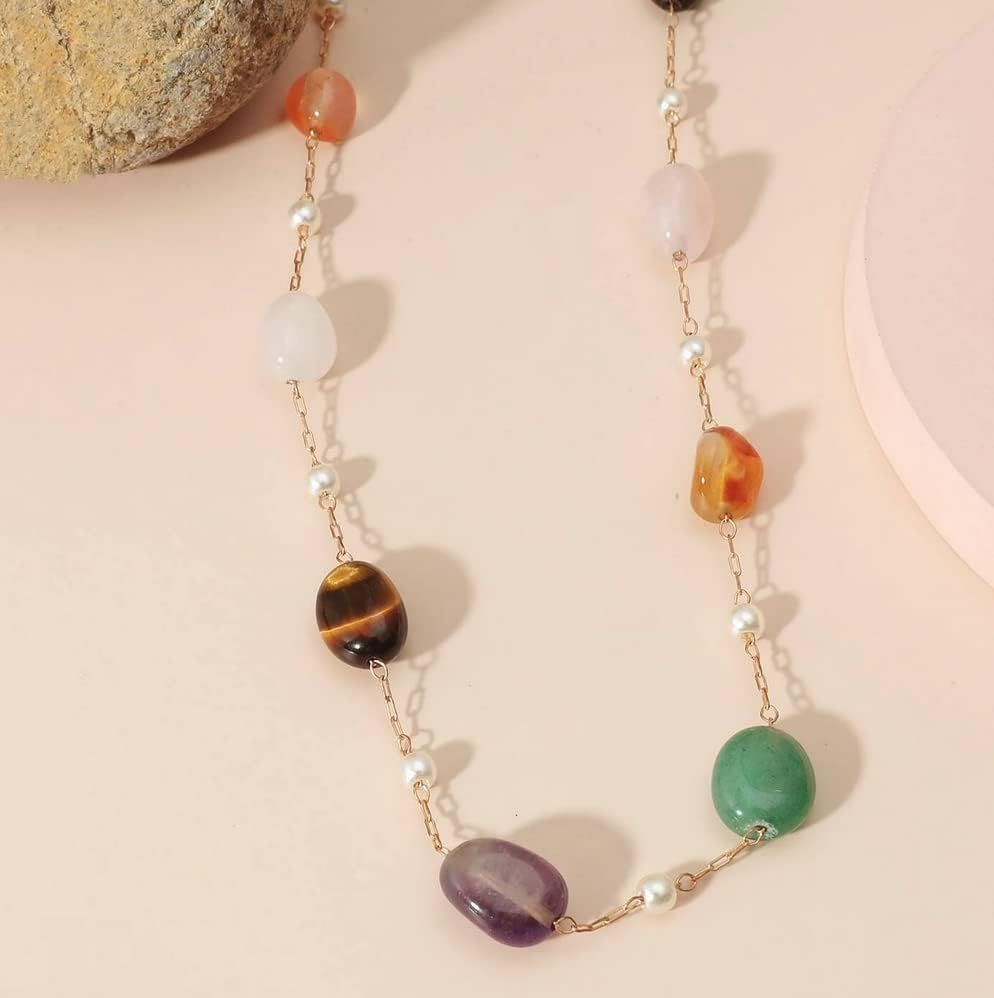 Pretty Decor Pendant Necklace Enamel Gemstone Gift For Her Birthday Daughter Cute Kawai Accessorise Golden - Image 4