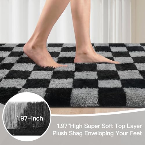 Tapis à poils longs lavable et antidérapant format 140 x 200 cm - 4