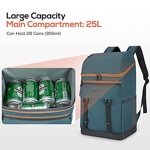 Tourit Backpack Cooler Leak Proof 28 Cans Cooler Backpack Insulated Waterproof Cooler For Men And Women, Picnic, Hiking, Work, Trip #TOP2
