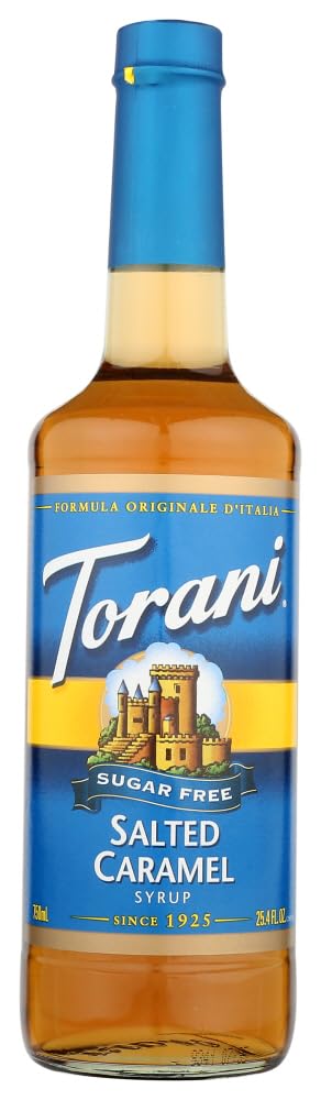 Torani Syrup, Sugar Free Salted Caramel, 25.4 oz (Pack of 12)