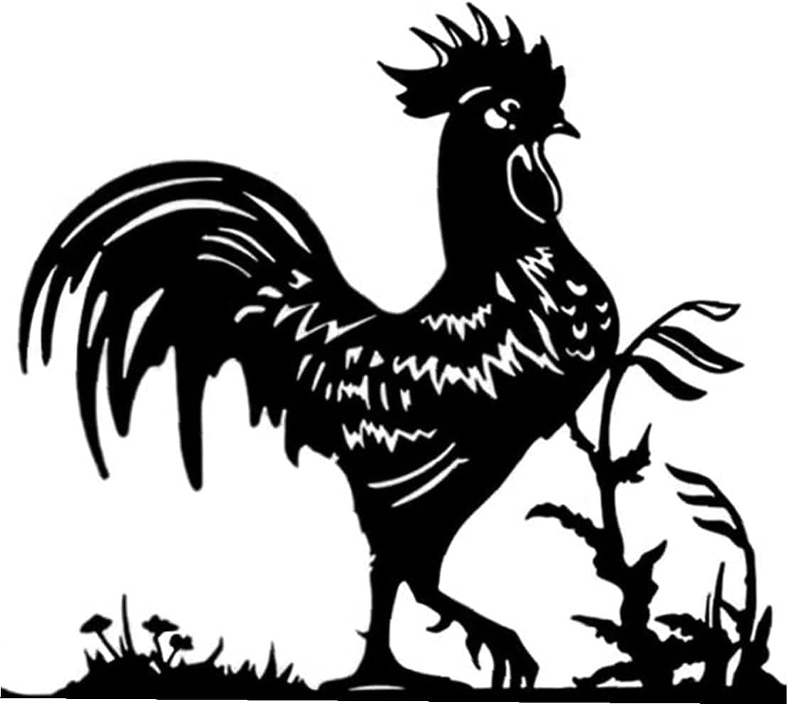 Weather Vane Garden Stake Measurement Tool Indicator Wind Direction Roof Mount Decorative Ornaments with Rooster Ornament Decorations for Outdoor Farmhouse Yard image 2