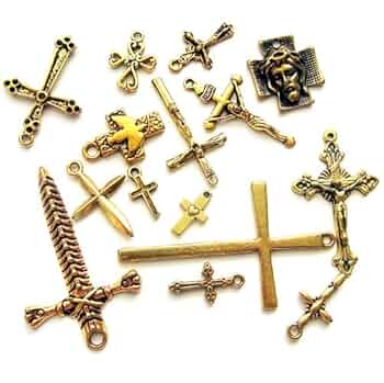Moitie ブラックジュエル十字架チャーム Amazon | 十字架チャームセット G 10種以上20個入 | チャーム