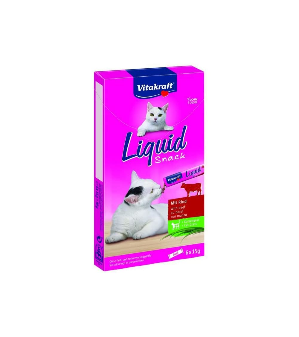 Vitakraft Snack pour Chats Cat Liquid Snack Bœuf - 11 X 90g