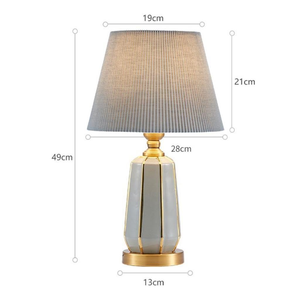 Lampada moderna in ceramica di lusso, luce notturna ambientale | Lusso moderno, base in ceramica, paralume in tessuto, dimmerabile, luce notturna