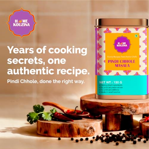 Image of Home Kouzina Pindi Chhole Masala - 150g (Pack of 2)| Perfect for perfectly balanced Chhole, Pindi Chhole, and More | No Artificial Additives | Made in Small Batches | 100% Natural Ingredients