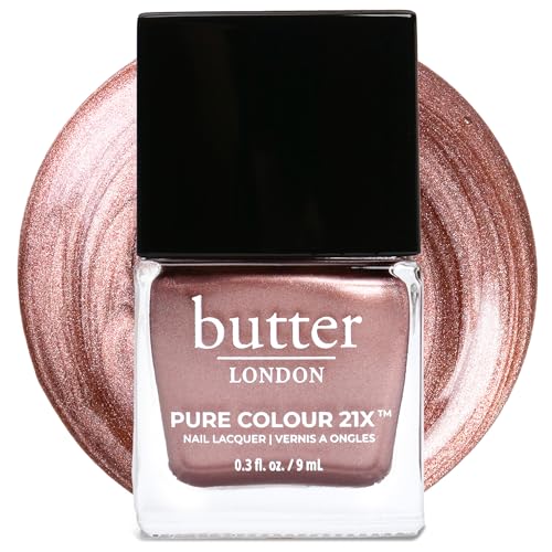 butter LONDON PC21X Nail Lacquer Polish, Bubbly Rose - Fast-Drying, Long Lasting Gel-Like Finish & Chip-Resistant Nail Lacquer Helps Protects & Strengthens Nails - Vegan & Cruelty-Free