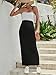 BEAUDRM Women's Maternity High Waist Over The Belly Midi Maternity Pencil Skirt Split Hem Bodycon Skirt Black XX-Large