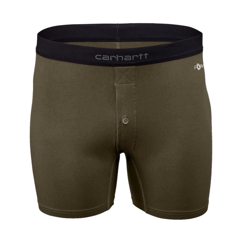 Carhartt Men's Force Stretch Cotton Button Fly 5-inch Boxer Brief
