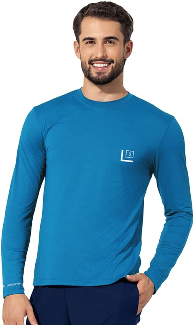 Men's Long Sleeve Performance Shirt | Lightweight UV 50+ Protection Moisture-Wicking Quick-Dry Sportswear