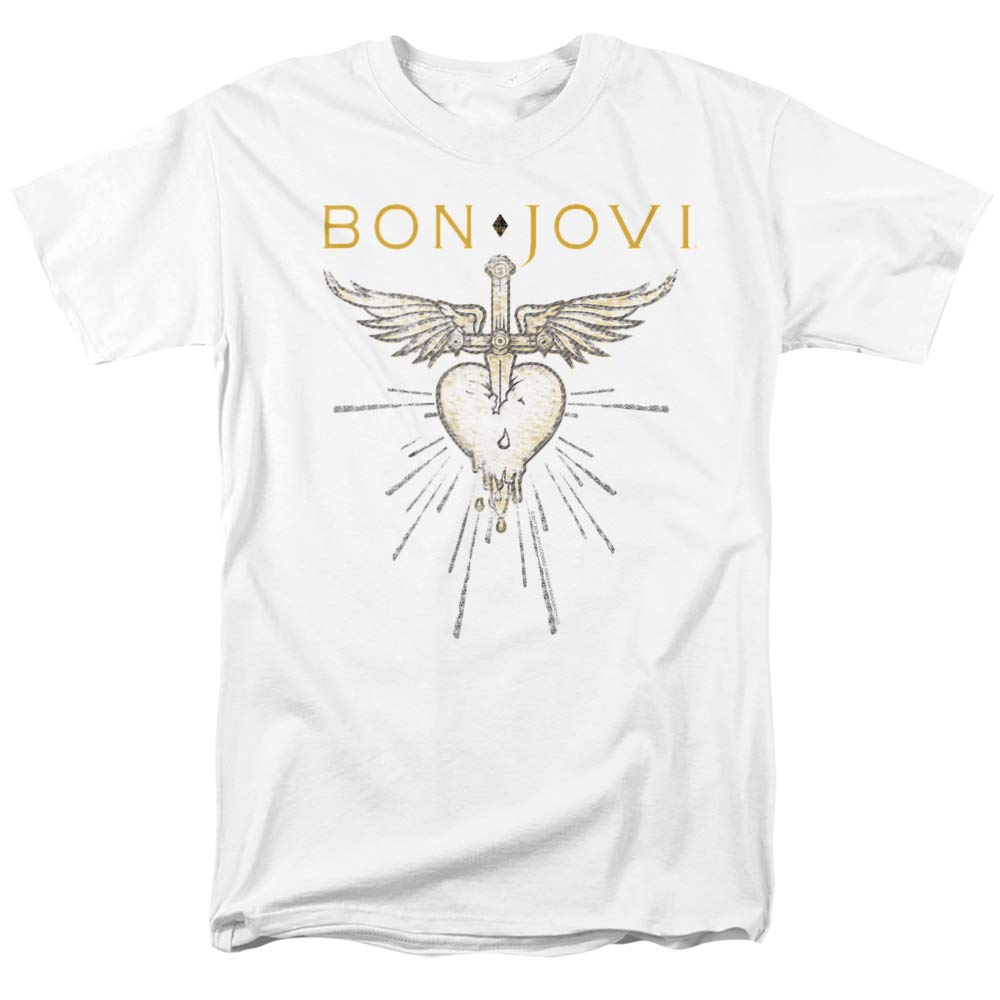 Bon Jovi Greatest Hits Unisex T Shirt, White, XXXXX-Large
