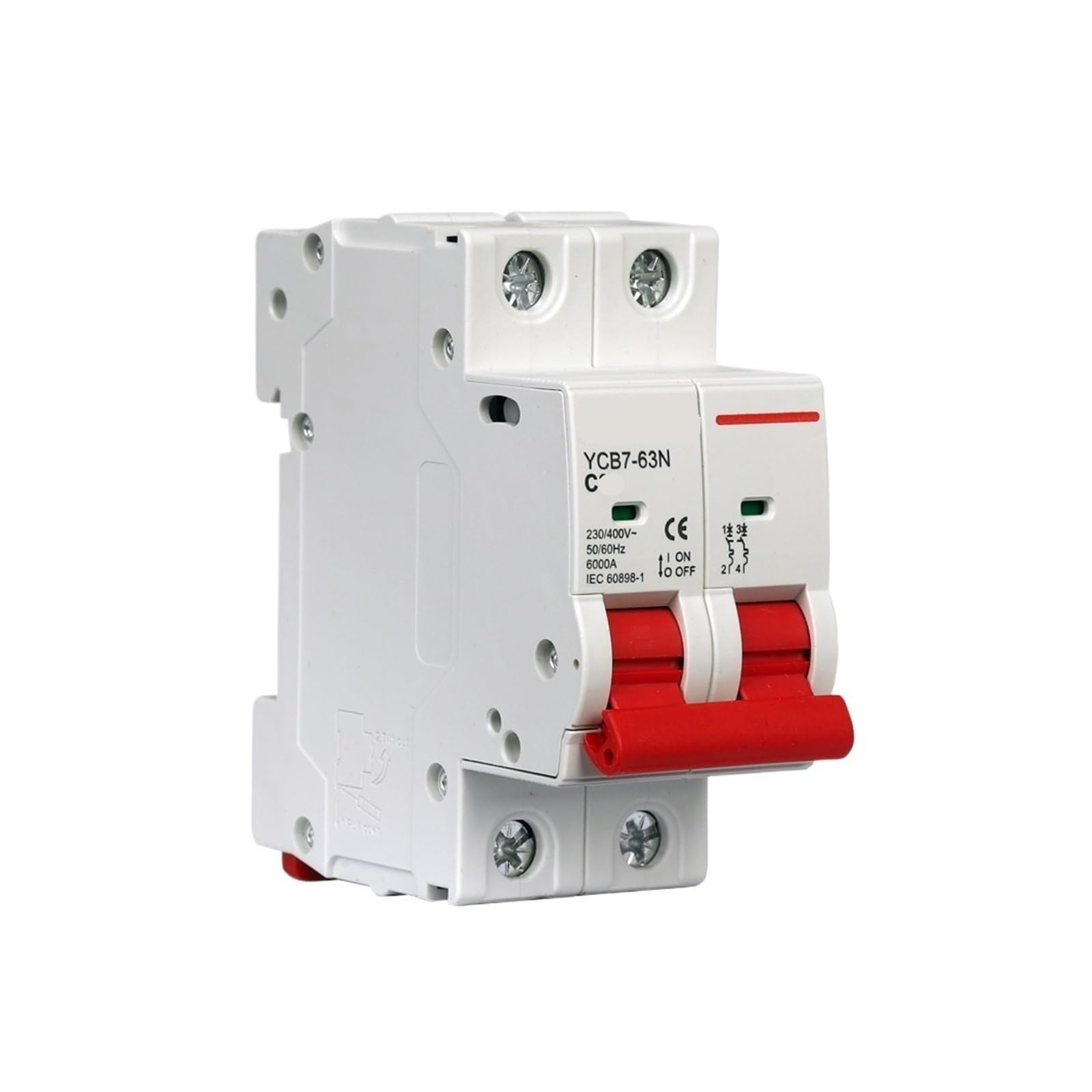 Disjoncteur ca YCB7-63N Courbe C 230V 6A pour tableau électrique