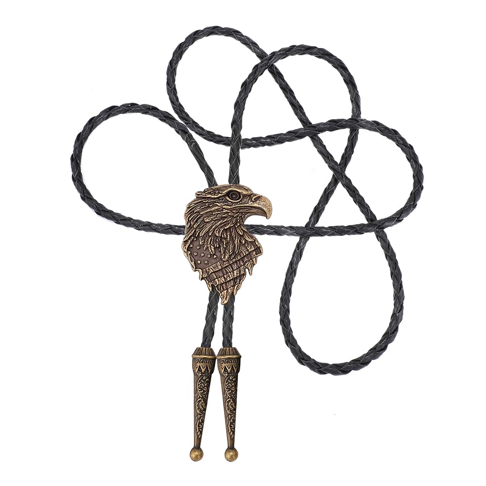 Western Cowboy Patriotic Eagle Bolo Tie USA 250th Anniversary