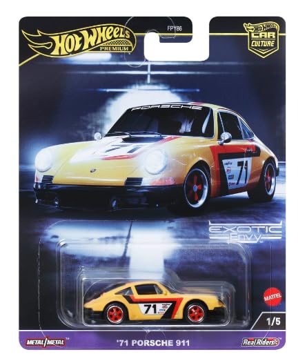 Hot Wheels Car Culture 71 Porsche 911 Exotic Envy, Yellow