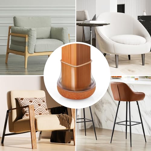 Image of Chair Leg Floor Protectors,Furniture Felt Pads Silicone Covers caps for Chairs,Non-Slip Bottom Furniture Leg Capsfor Hardwood Floors,Avoid Scratching and Reduce Noise(L,16 PCS)