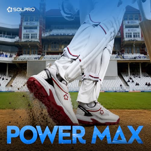 Image of SOLPRO Power Max Cricket Shoes | Cross Terrain Traction | Smooth Pivot Zone Movement | Lightweight Cushion Midsole | Breathable Airflow Upper