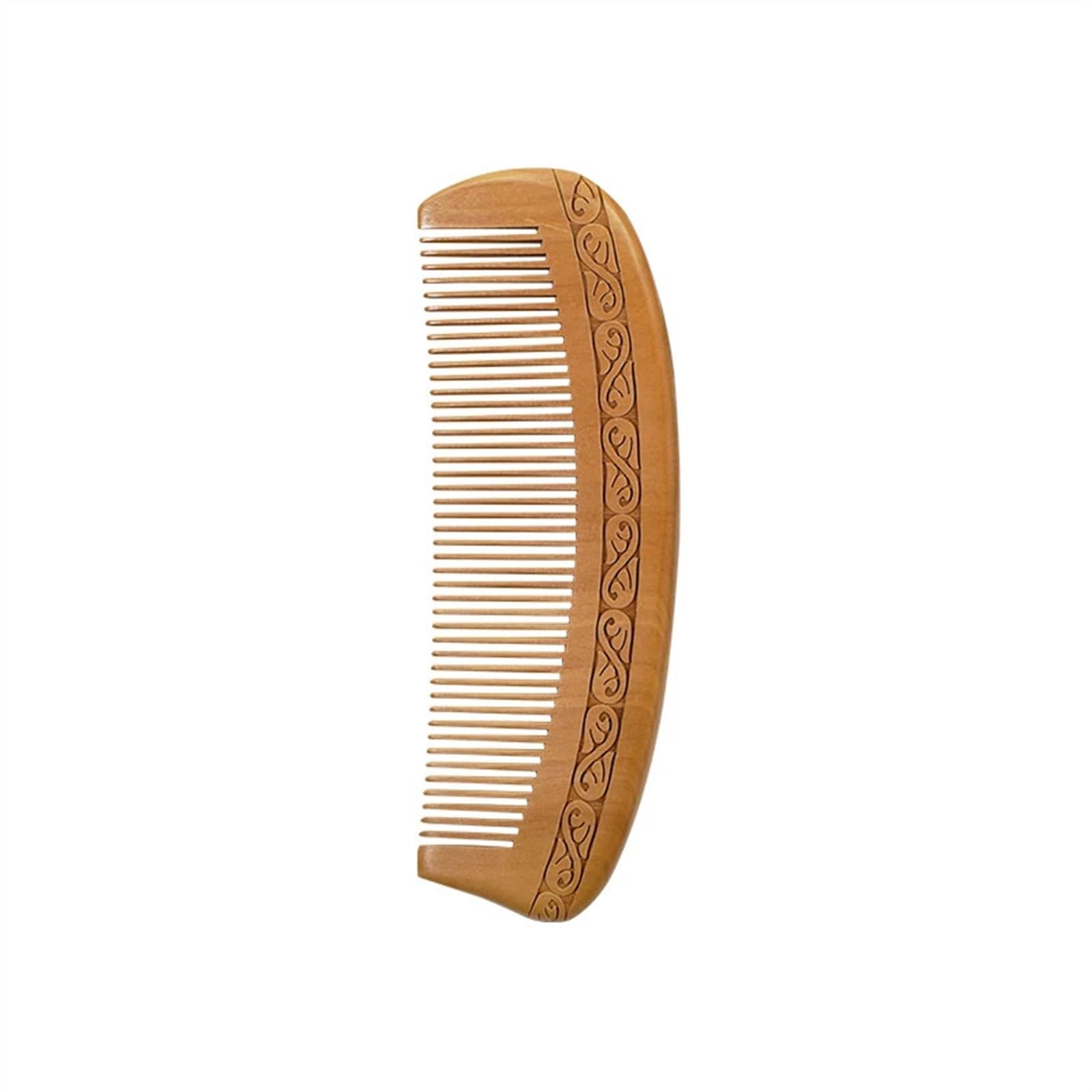 Peine de madera de Durazno Natural, peines antiestáticos de dientes anchos, masaje for la cabeza, peine for el cuidado del cabello, desenredante portátil (Size : 7119)