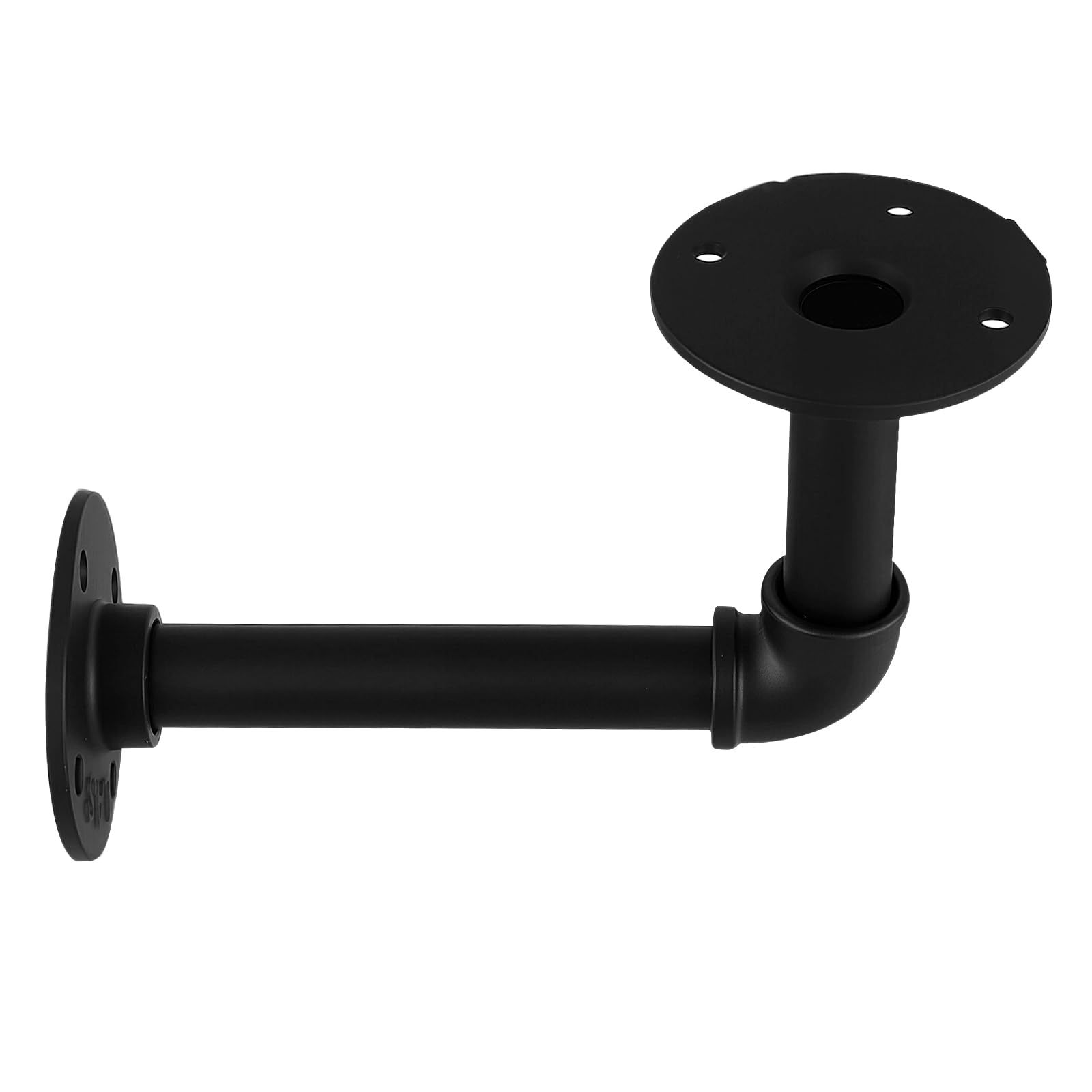 10 staffe industriali per mensole con hardware incluso, staffe in metallo nero per mensole da parete (10 x 15 cm)