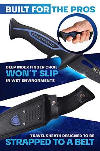 Dalstrong Curved Boning Knife - 6 Inch - Night Shark Series - 7Cr17Mov High Carbon Steel - Titanium Coated Blade - Water Outdoor & Fishing - Polypropylene Handle - Nylon Sheath - Fillet -Nsf Certified #TOP2