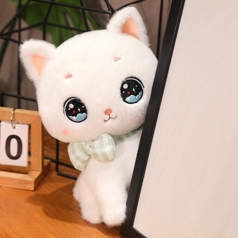 Image of SCOOBA Adorable Bow cat Soft Toy 35cm (Bow cat White)
