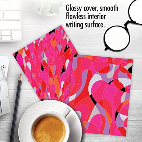 Image of The Best Card Company - 20 Assorted Blank Note Cards Box Set 4 x 5.12 Inch with Envelopes (10 Designs, 2 Each) - Love You Lots AM10330OCB-B2x10