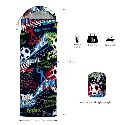 Image of QOOMO Camping Sleeping Bags,3 Season Warm & Cool Weather,Lightweight,Waterproof Sleeping Bags for Adults & Kids,Traveling,and Outdoors,Camping Gear Equipment