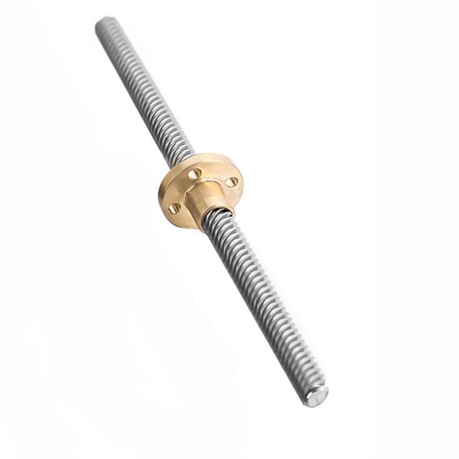 ELLANA gwintowany luz T8 w pełni gwintowany pręt śrubowy 1 mm 2 mm skok 100 mm 200 mm 300 mm 400 mm 500 mm pręt śrubowy trapezowy T8 śruba pociągowa z mosiężną nakrętką trapezową (kolor: ołów 8 mm,