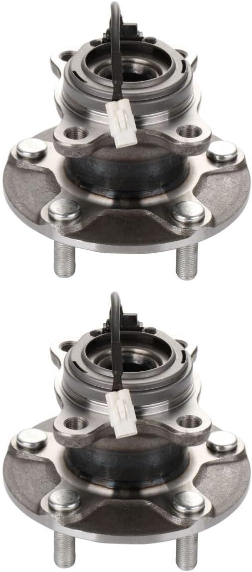 Wheel Hub and Bearing Assembly 2 Set of and Front Rear Side Polished Protected Steel with ABS Sensor Lugs AWD for Suzuki for SX4 2.0L 2007-2013