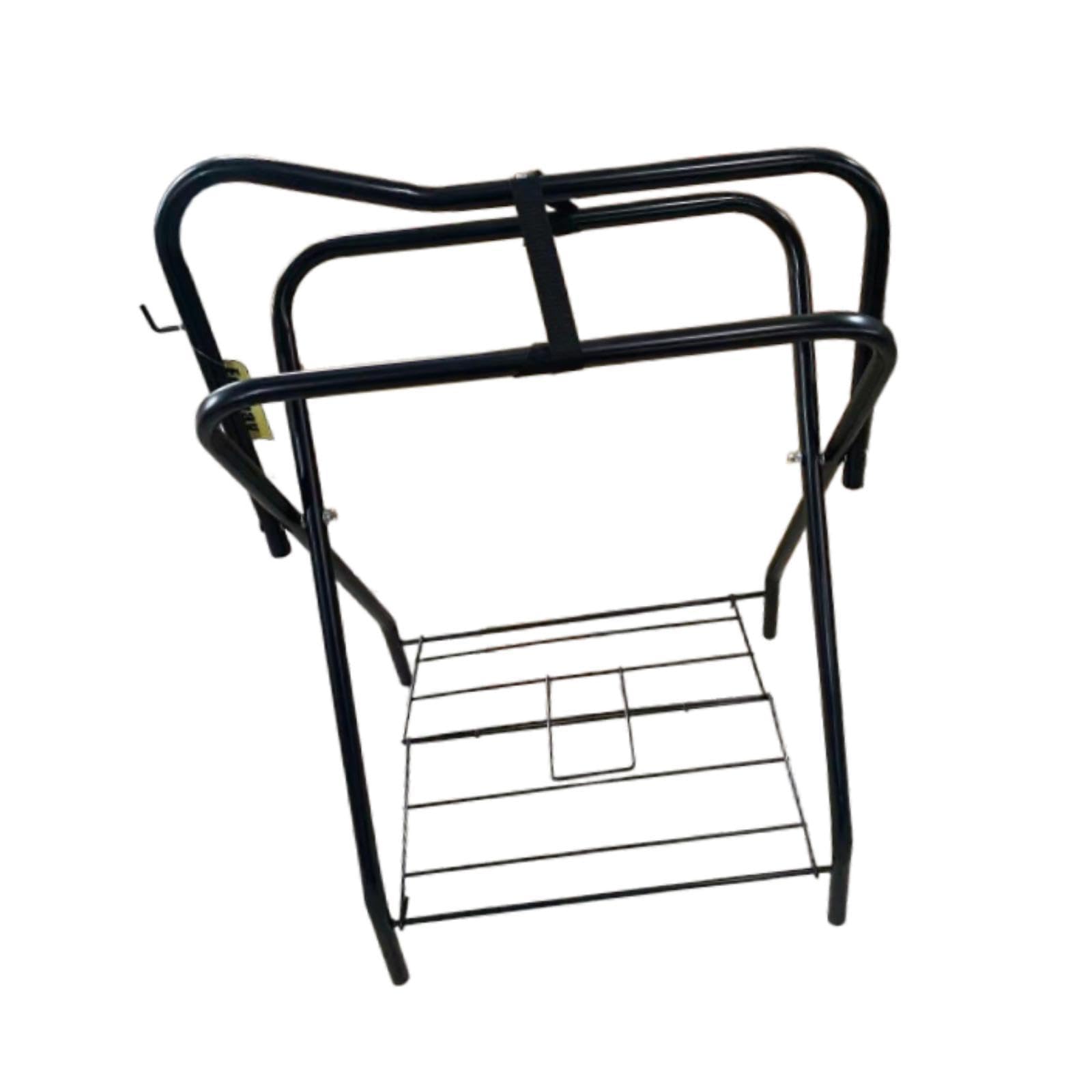 Soporte de Hierro para Silla de Montar en Remolque de Caballos. Permite Guardar Aparejos, Almohadillas Y Accesorios para Jinetes.