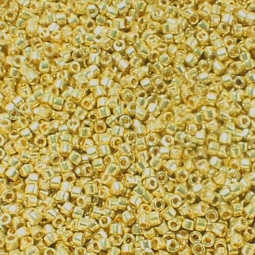 5 g Miyuki DELICA Seed Beads Rocailles, Size 11/0, Silver Plated Metallic (# DB0551), Japan, Glass