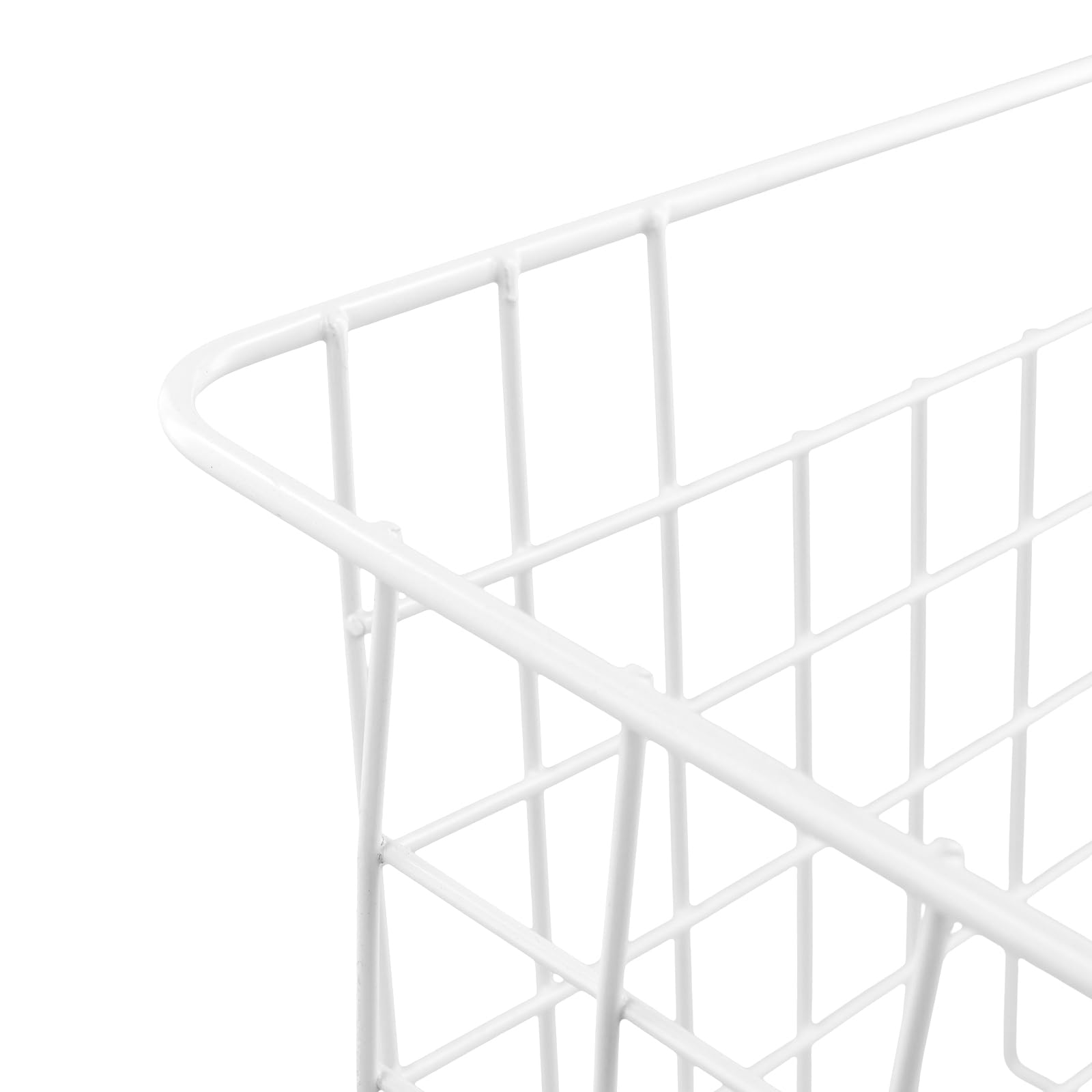 SINJEUN 3 unidades de 36 x 29 x 15,5 cm, cesta de alambre blanco, cesta de almacenamiento, para congelador, cesta de rejilla, cesta de alambre rectangular para cocina y congelador