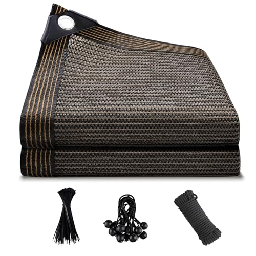 Filet d'ombrage contre la chaleur : bâche marron 8x10 m œillets - 2