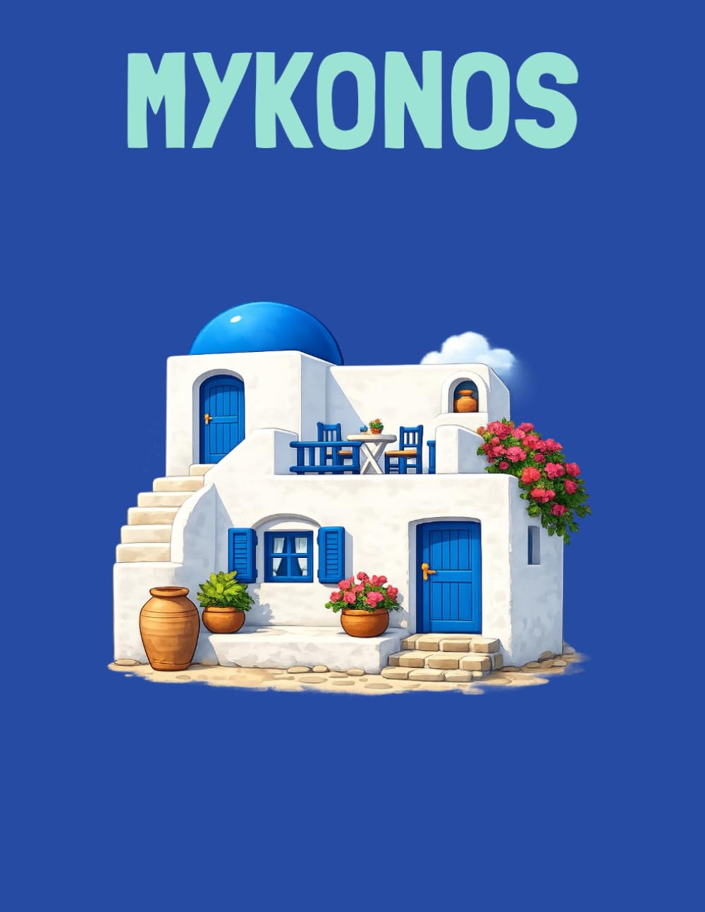 Travel Photo Album - Mykonos: A Beautiful Scrapbook with Blank Pages for Your Travel Memories