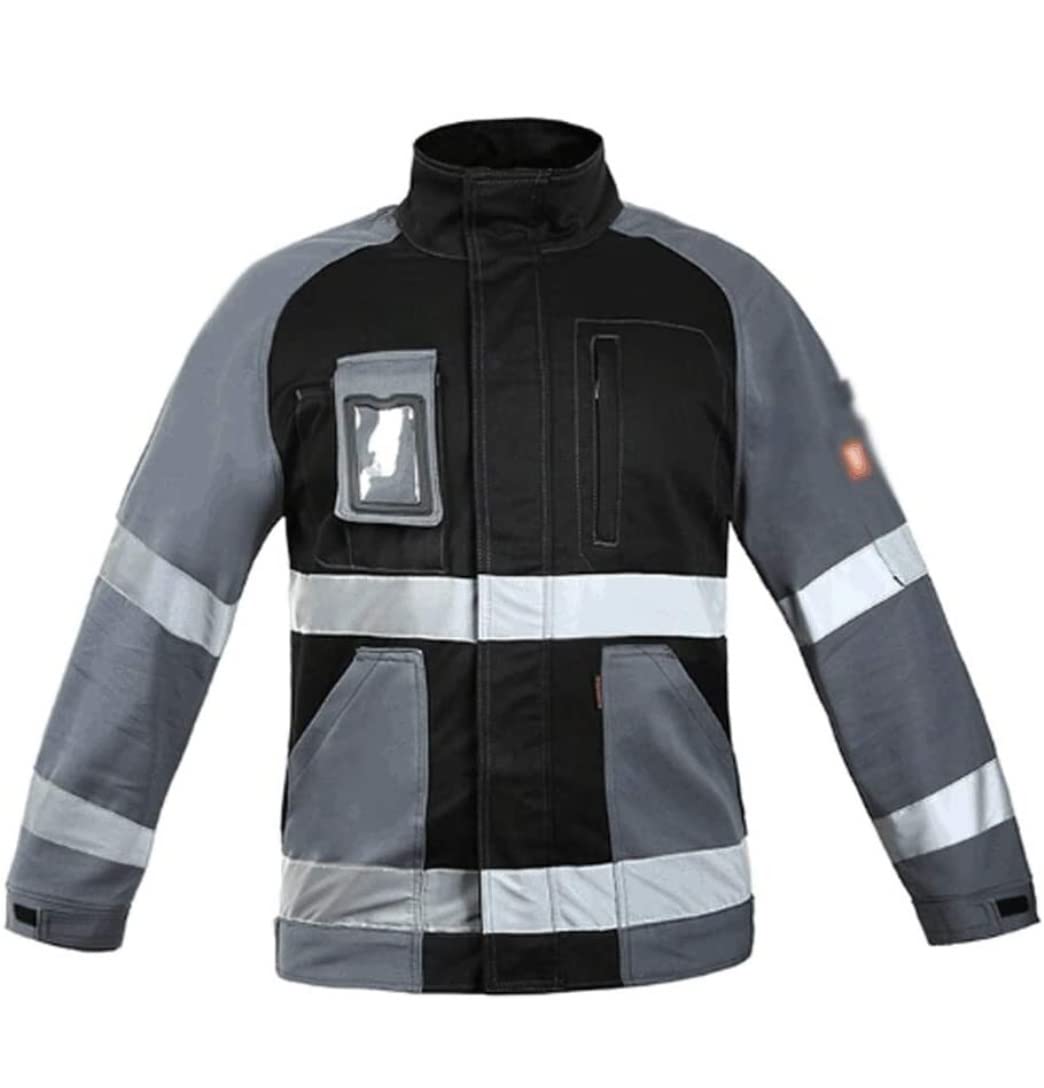 Alta Visibilidad de Seguridad de Seguridad de Trab Chaqueta reflectante de algodón a rayas, chaleco reflectante de alta visibilidad, for deportes al aire libre, viajes nocturnos, chaleco de construcci