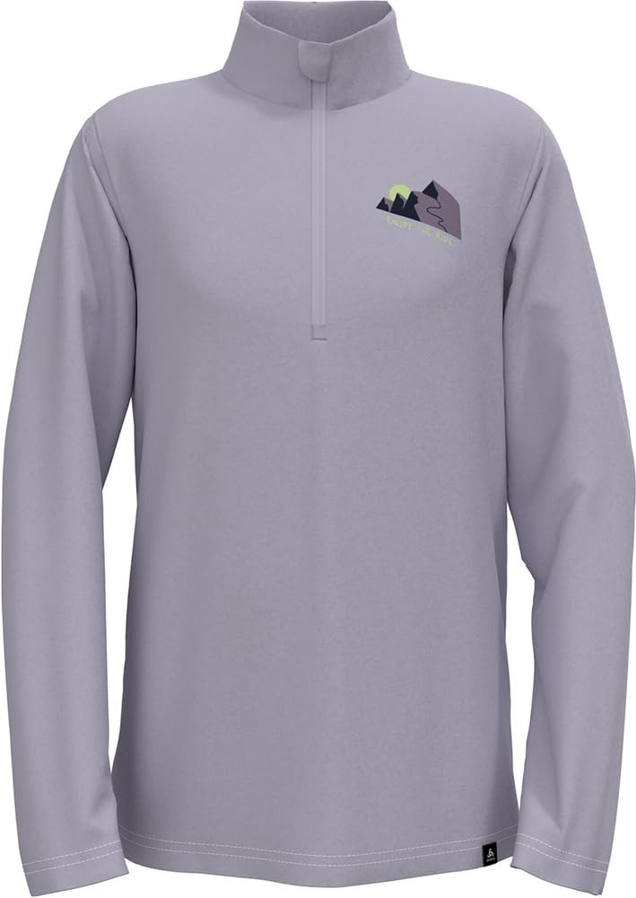 Odlo Unisex Children's Fleece Jumper Berra Kids Graphic I Midlayer with Half Zip Boys Girls Fleece Jacket