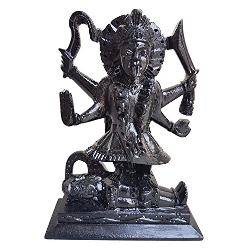 Black Kali Supreme Hindu Goddess Sculptures Hand Carved Stone Statue 8 Inch