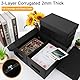 VEUWOLM 4 Stück Fotoaufbewahrungsbox, Fotobox Aufbewahrungsbox mit Deckel für 10x15 cm Fotos, Aufbewahrungsboxen schwarz Fotoalben Foto-Organizer aus Pappe für Handwerk Aufkleber Foto