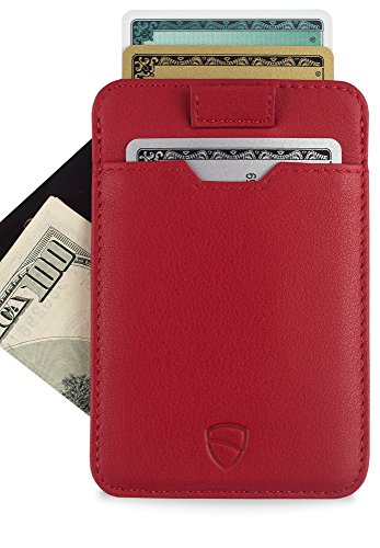 Image of Vaultskin CHELSEA Mens RFID Blocking Slim Leather Card Wallet - Minimalist Front Pocket Cardholder