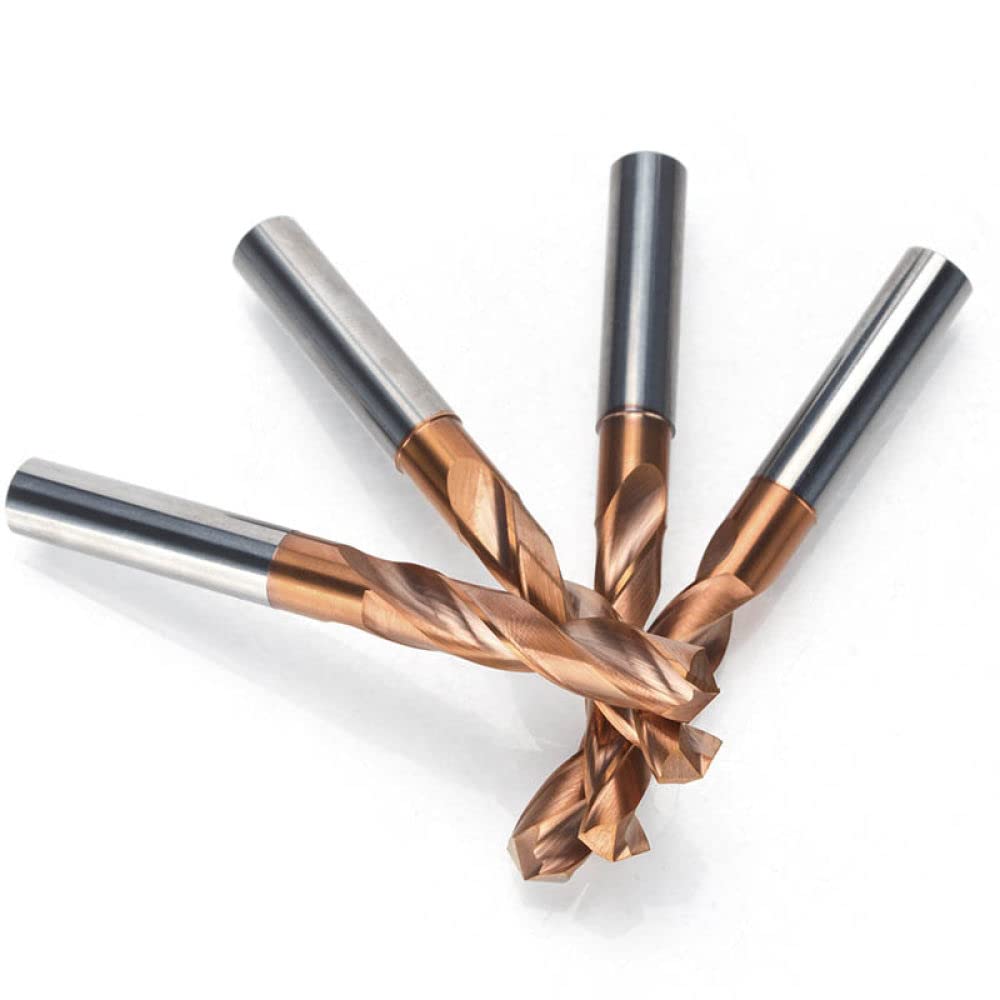 Punta elicoidale da 65 gradi 1.0-9.0mm Punte da trapano in metallo duro integrale per utensili di perforazione in metallo duro 3D Matkap intero in acciaio al tungsteno, 1,3 mm, 5 pezzi