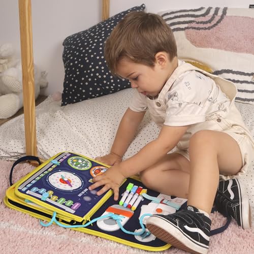 J.A.D.E, Activity Bag Space, Montessori, 141513, Educational Game, Multicoloured, Fabric, Travel, Sensory, Game for Children - Image 3