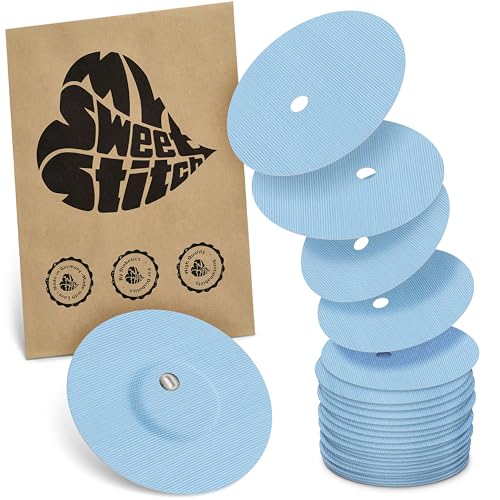 MySweetStitch, 25 x Freestyle Libre 3 Round Patches with Ventilation Hole, Overpatch diameter 60mm, Waterproof, Breathable
