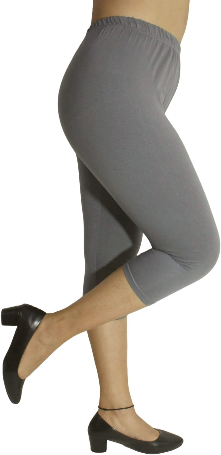 PINKSHELL Plain Capri for Women - Active Workout Running Trendy Slim Fit Three Fourth Capri