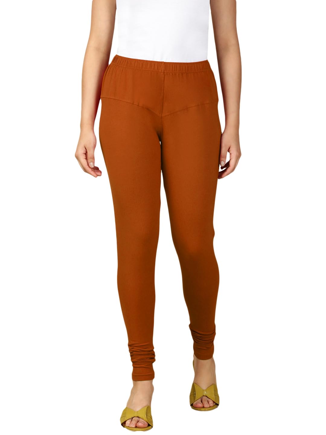 pynk by Lux Cozi Solid Premium Cotton Lycra Leggings for Women | Regular Fit Elastic Waist Full Length Women Leggings | Free Size-picture-15