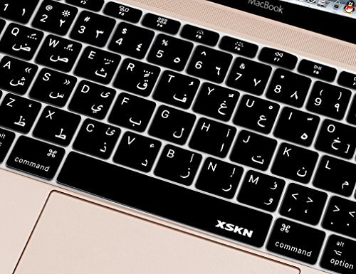 Xskn Arabic Silicone Keyboard Skin Cover For Macbook Pro 13" A1708 Without Touch Bar And Macbook 12" A1534 With Retina Display Us Layout (Black) #TOP4
