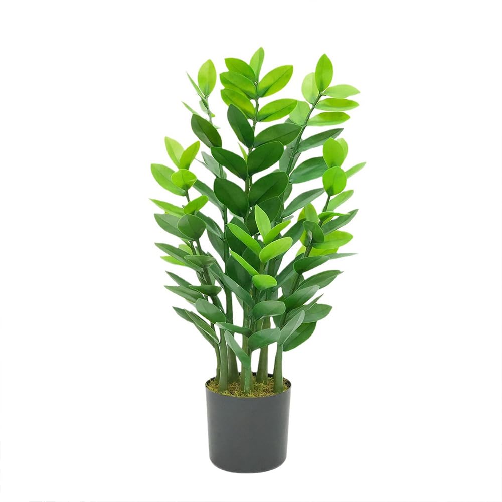 Zstar Plantas Artificiales de 90 cm, se Siente Real en Planta de Interior Verde, Plantas Artificiales en Maceta, Gran decoración para el hogar, Dormitorio, decoración de Mesa