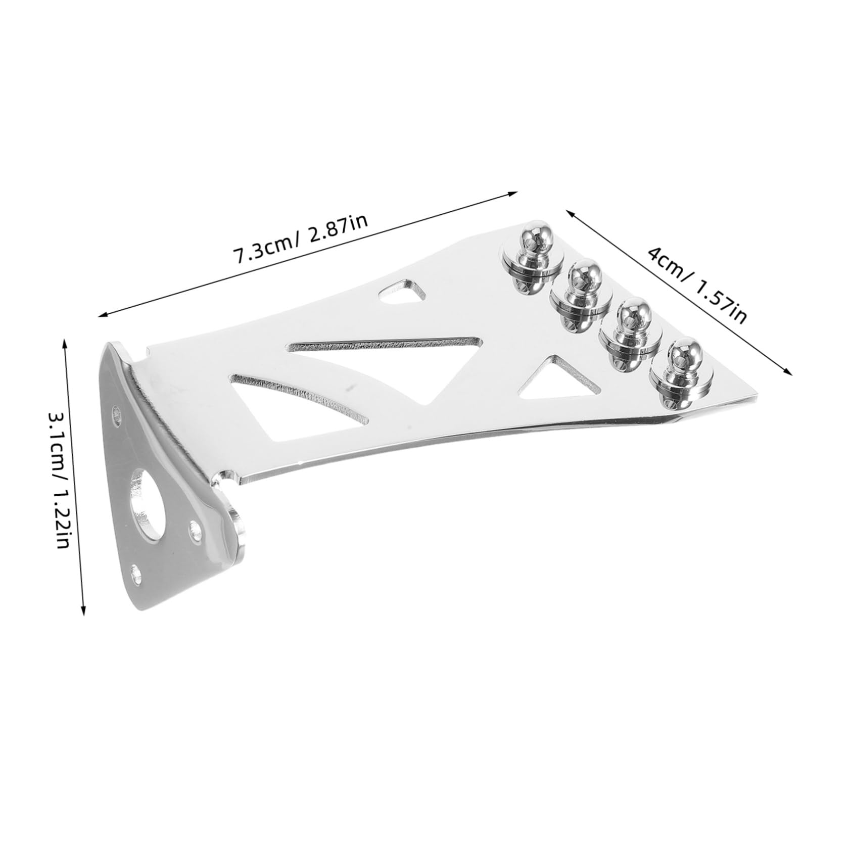HEMOTON 5 Piezas Panel tirador estampado pieza de de la barra de parada perchas de metal banjo guitarra accesorios para instrumentos cromo instrumento musical suministros