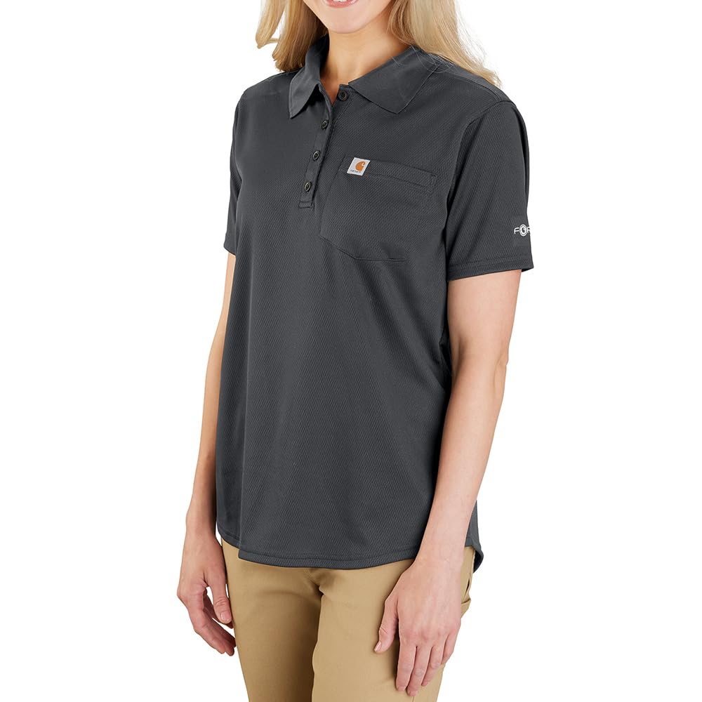Carhartt Women's Force Relaxed Fit Lightweight Short-Sleeve Pocket Polo